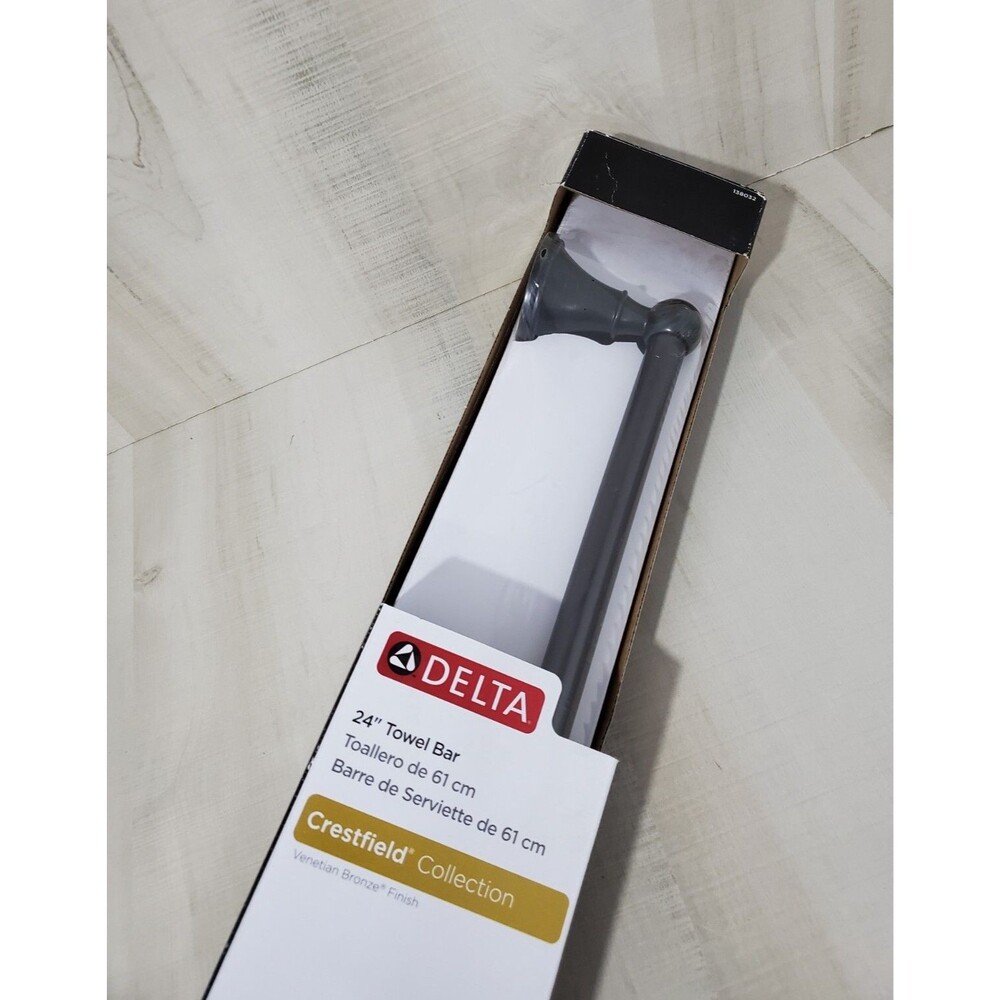 Delta Crestfield 24 in. Towel Bar in Venetian Bronze 138032 New